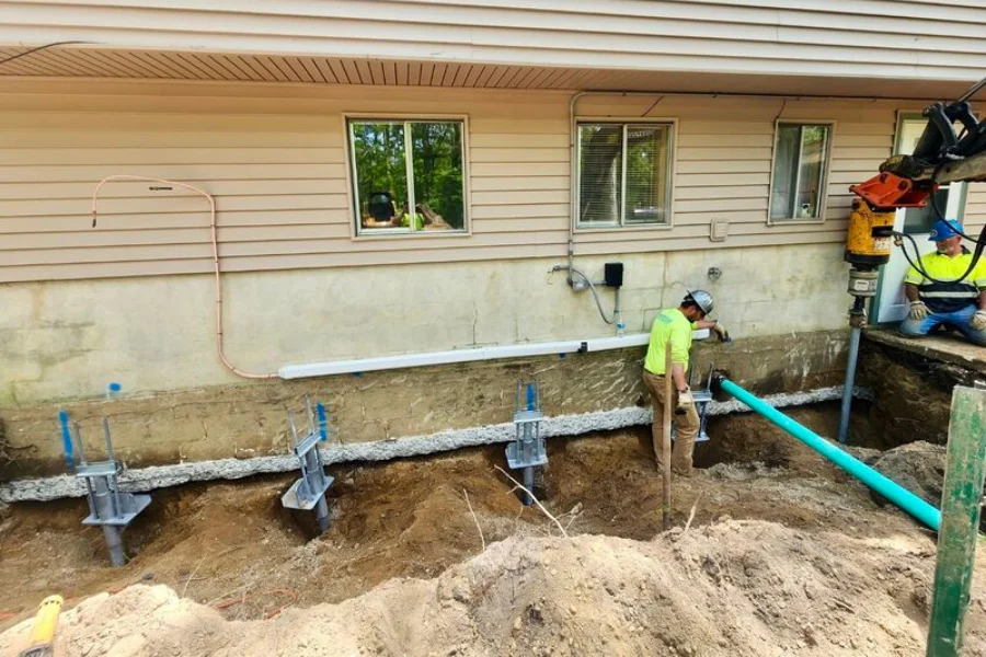 Helical Pier Installation in Union City, TN
