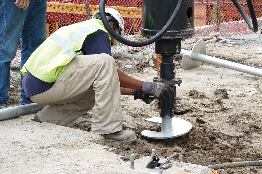Helical Pier Installation in Union City, TN